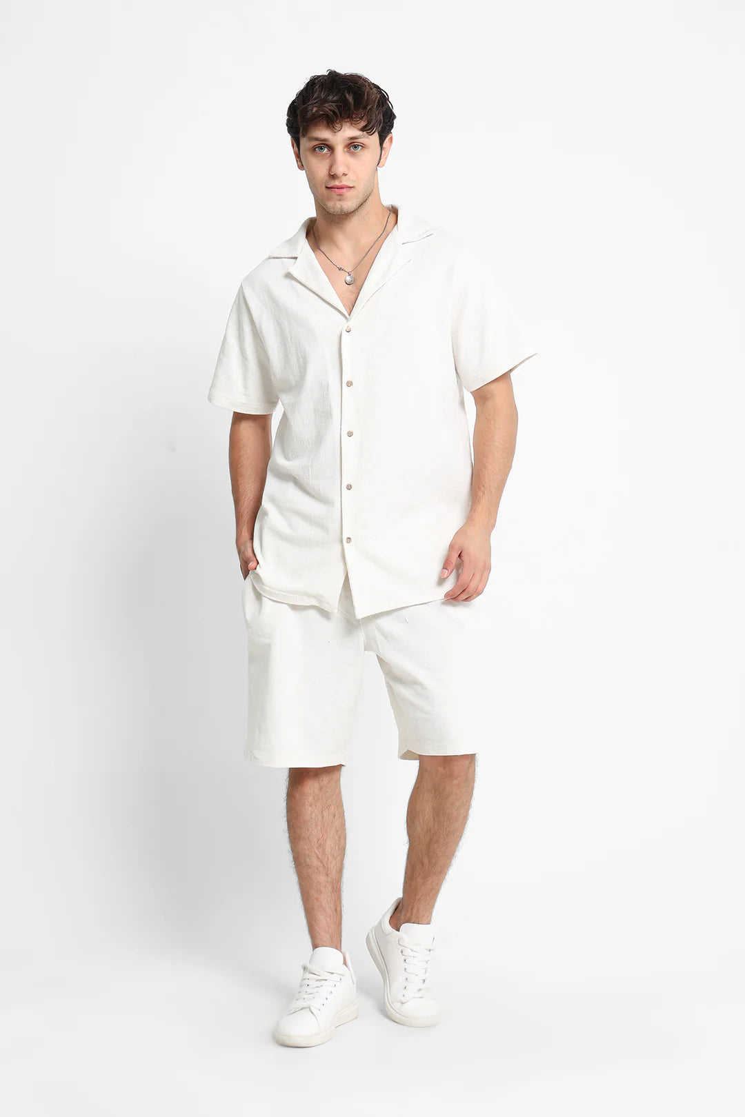 Mykonos Waves Shorts- Off White