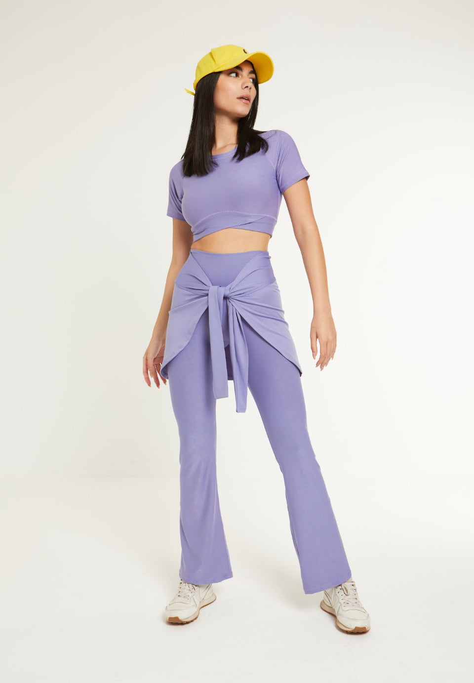 SECOND SKIN CROP TOP-LILAC