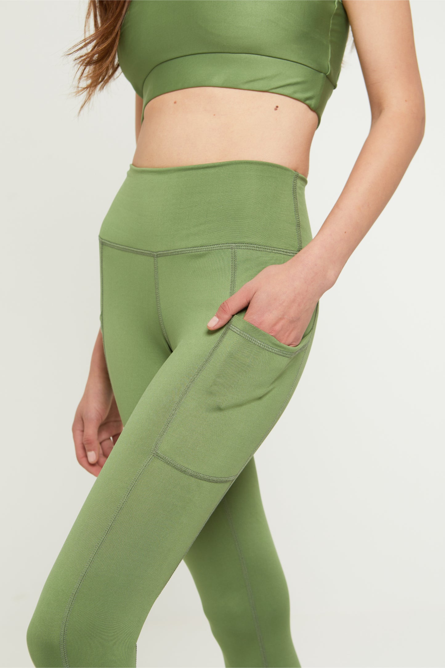 HIIT HUSTLE LEGGINGS-KHAKI