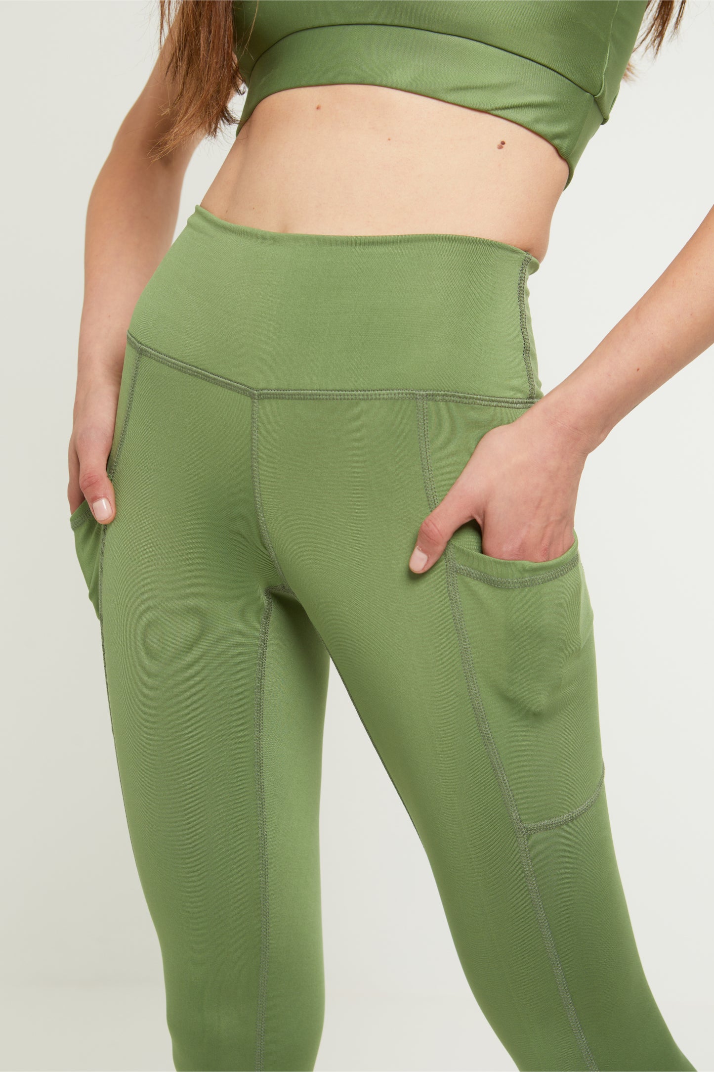 HIIT HUSTLE LEGGINGS-KHAKI